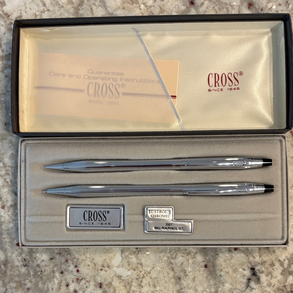 Cross Silver Pen and Pencil Set